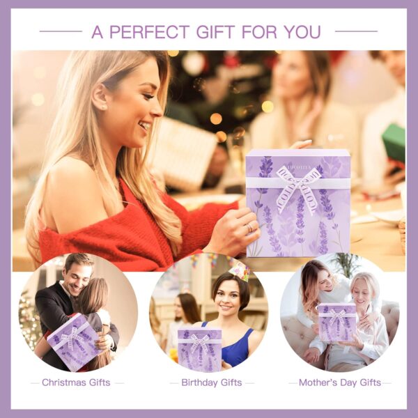 Gifts for Women, Birthday Gifts for Women Spa Gifts Baskets for Women Bubble Bath and Body Gifts Set for Women Lavender Gifts for Mom Her Female Sister Mother Teacher Wine Tumbler Purple Gifts - Image 8