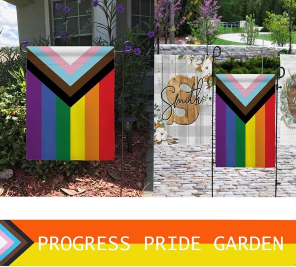 Progress Pride Rainbow Garden Flags - Inclusive Progress Yard Small Flag 12.5x18 Inch for LGBTQ Lesbian Gay Transgender - Image 8