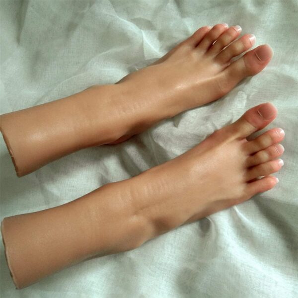 Realistic Silicone Feet Model,Lifesize Female Foot Mannequin with Bone,The Toe Can be Bended Freely,Pair,37 - Image 6