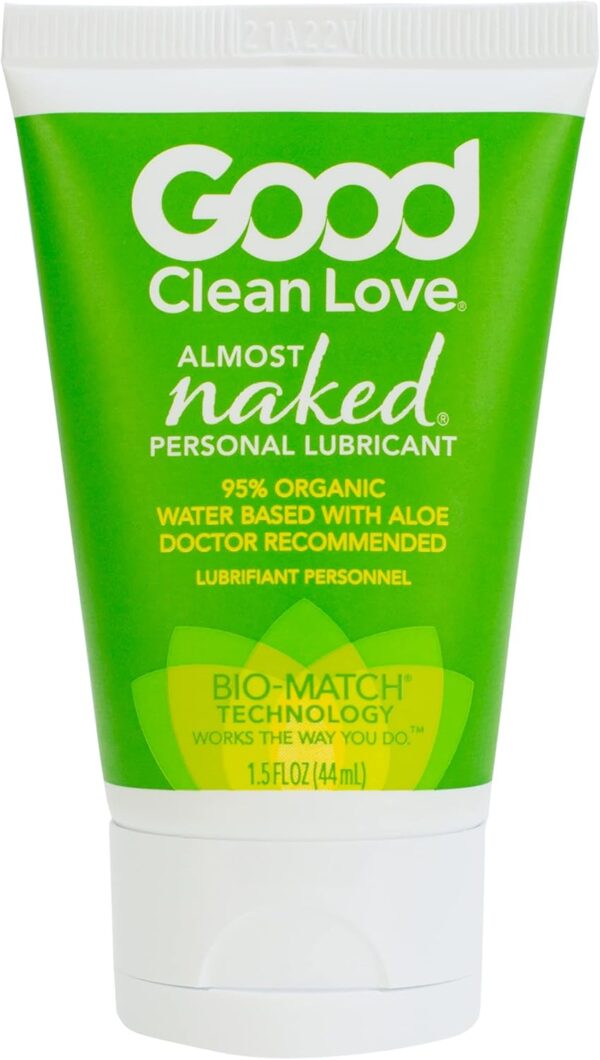 Good Clean Love Almost Naked + Almost Naked Hint of Mint, Organic Water Based Lubricants, Made with Aloe Vera, Safe for Toys & Condoms, Intimate Wellness for Men and Women - Image 3