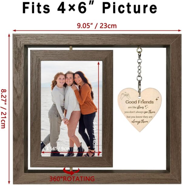 Good Friends Are Like Stars - You Don't Always See Them - But You Know They're Always There Best Friend Picture Frame Gifts for Women Besties BFF, Best Friend Birthday Gifts Going Away Gifts - Image 8