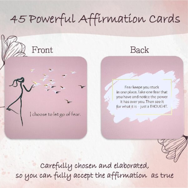 Positive Affirmations Cards for Women | Motivational Cards with Thought-Provoking Questions, Daily Affirmations for Women | Mindfulness Cards, Inspirational Cards, Meditation Cards - Image 5