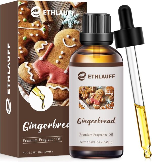 Gingerbread Fragrance Oil, 100ml Gingerbread Essential Oil for Diffusers for Home,Candle Scented Oils for Soap Making, Bath Bombs, Massage -3.38FL.OZ - Image 2