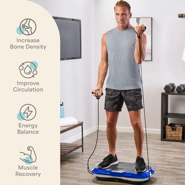 LifePro Vibration Plate Exercise Machine - Whole Body Workout Vibration Fitness Platform w/ Loop Bands - Home Training Equipment - Image 4