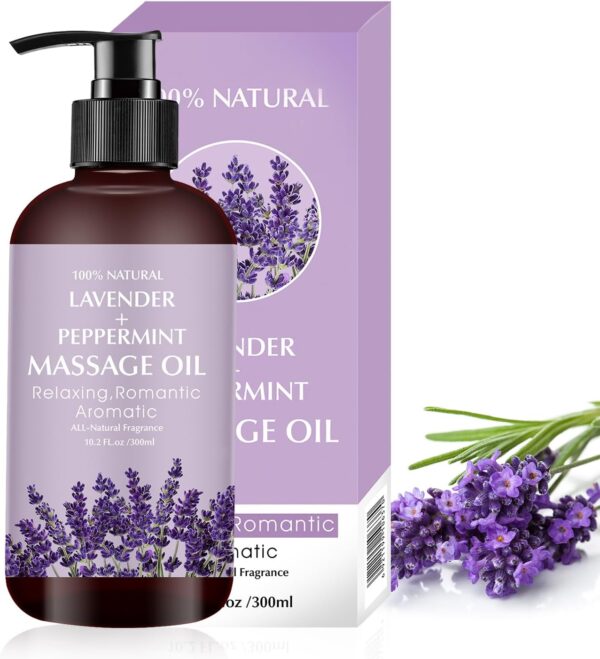 Lavender Massage Oil for Relaxing Muscles Massage Oil for Massage Body Oil for Skin Moisturizing for Men and Women - Image 2