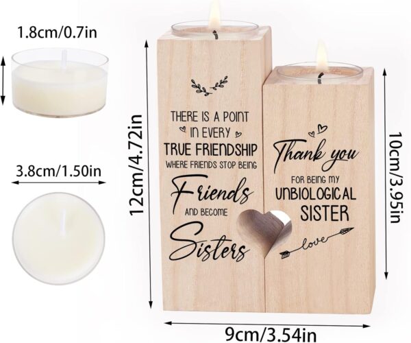 for Women Thank You for Being My Unbiological Sister Friendship Birthday Gift Sister Candle - Image 8