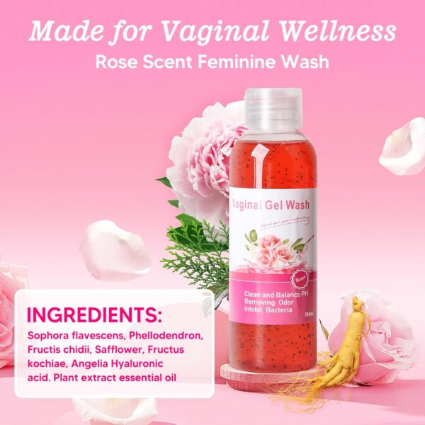 Feminine Wash & Yoni Oil & Yoni Soap Set for Women, Yoni Wash for Vaginal Ph Balance Remove Odor Moisturizing, 1 Fl.Oz Feminine Oil & 5.07 Fl.Oz Vaginal Wash 3.53 Oz Yoni Soap Bar - Image 4