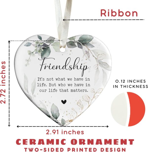 Gifts for Friends Female - Friendship Gifts for Women Friends, Bestie Gifts for Christmas - Best Friend Christmas Ornaments - Friendship Christmas Ornament, Besties Ornament - Ceramic Ornament - Image 3