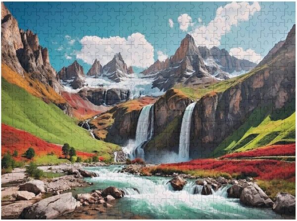 500 Piece Jigsaw Puzzle River Forest Brain Teaser for Adults,Educational Developmental Toys & Games,Building Kit Activities to Encourage Creative Play - Image 4