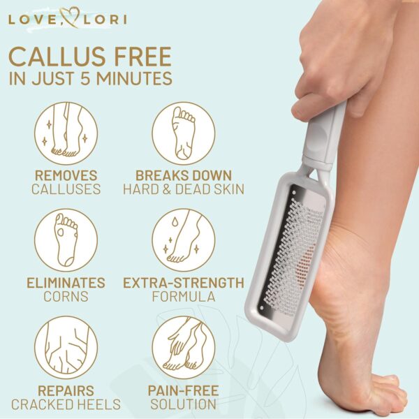 LOVE, LORI Foot Scrubber File & Callus Remover Gel Bundle - Feet Scrubber Dead Skin - Foot Spa Kit - Image 4