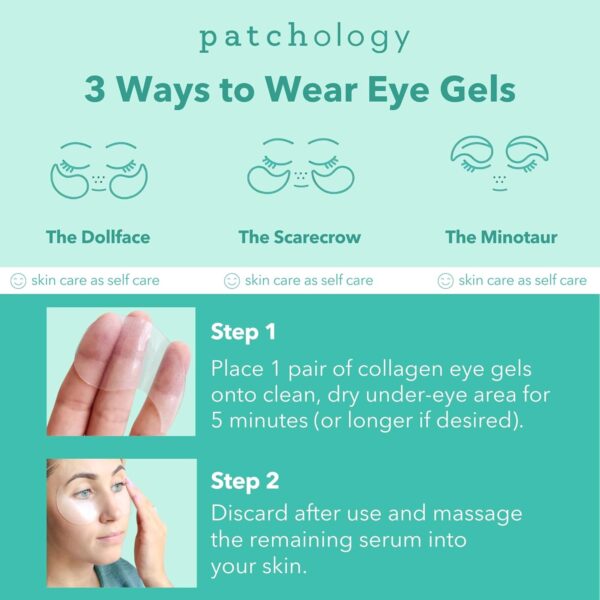 Patchology Under Eye Gel Patches – Natural Eye Masks for Puffy Eyes, Dark Circles & Eye Bags, Soothing Skincare Treatment for All Skin Types, Beauty & Personal Care Essentials (5 Pairs) - Image 5