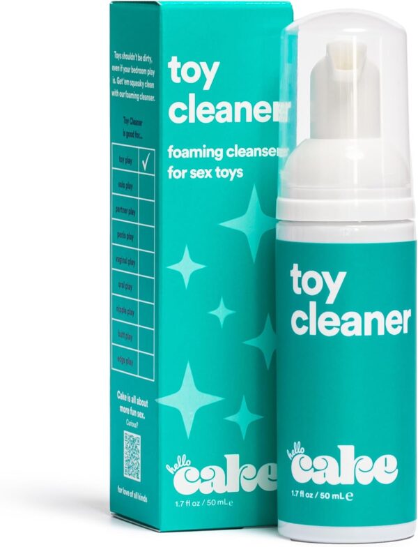 Hello Cake Toy Cleaner, Adult Toy Cleaner with Easy to Use Pump, Natural Gentle Foaming Cleanser, Fragrance-Free, Extend The Life of Toys, 1.7 fl oz - Image 2