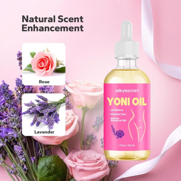 Yoni Oil (60ml, 2 Packs), pH Balance & Intimate Care Oil, Feminine Hygiene Essentials for Smell & Taste, Body Juice Oil for Women, Intimate Deodorant, Feminine Spray, Rose & Lavender Scent - Image 4