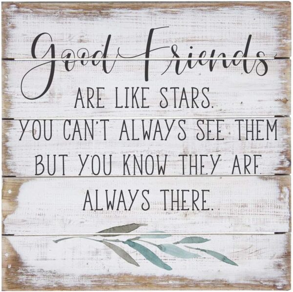 Simply Said, INC Perfect Pallet Petites Friendship Sign, Good Friends Are Like Stars, 8 x 8 inch Wood Sign Small Friendship Gift, Made in USA PET15408 - Image 2