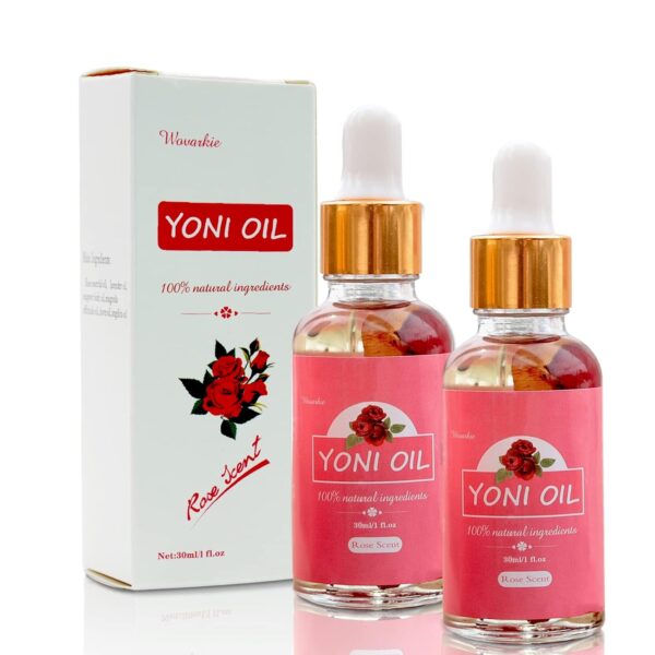 2 Packs Yoni Oil for Women, All Natural Feminine Oil Intimate Deodorant for Women, Ph Balanced and Eliminates Odor, 100% Natural Feminine Serum Made with Rose Essential Oils (1 fl oz/30 ml) - Image 2