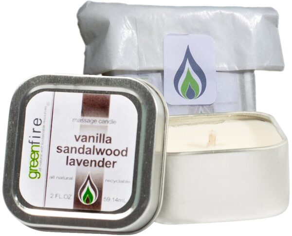 Greenfire All Natural Massage Oil Candle, Lavender Sandalwood Vanilla, Travel Size 2 Fluid Ounce - Image 2