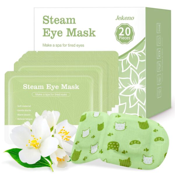 Jekeno Steam Eye Mask, 20 Packs Eye Masks for Dry Eyes, 40-60 Minutes Self Moist Heated Warm Compress Eye Mask Disposable for Sleep, Spa Relaxing Trip Gifts, Travel Essentials for Women Men - Image 2