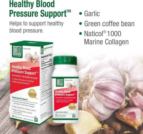 Bell Healthy Blood Pressure Support™ Unique Blend - Natural Blend of Green Coffee Bean Extract, Garlic & Celery Seed Extract Supplements- 60 Capsules, Vegan, Non-GMO - Image 4