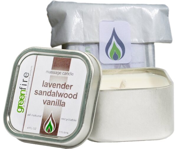 Greenfire All Natural Massage Oil Candle, Lavender Sandalwood Vanilla, 4 Fluid Ounce - Image 2