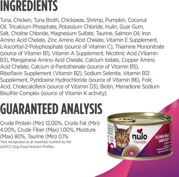 Nulo Freestyle Cat & Kitten Wet Pate Canned Cat Food,Premium All Natural Grain-Free, with 5 High Animal-Based Proteins and Vitamins to Support a Healthy Immune System and Lifestyle 2.8 oz (Pack of 12) - Image 6