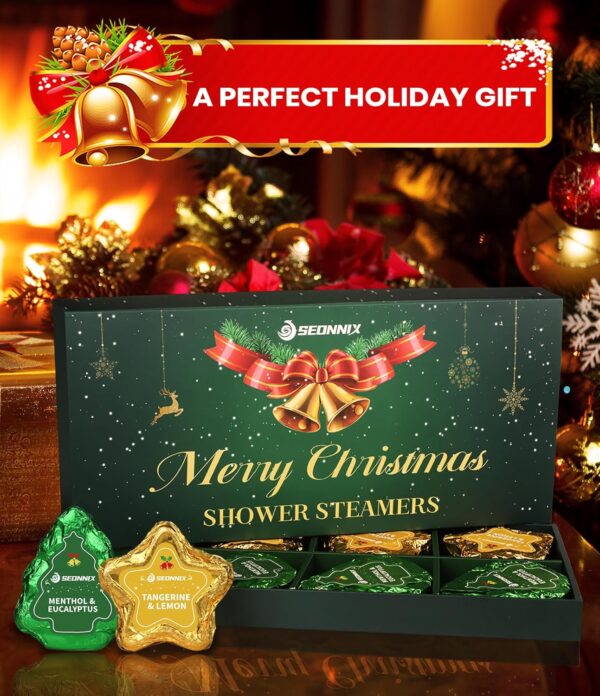 Shower Steamers Aromatherapy - 8 Pack Shower Bombs Christmas Gifts Stocking Stuffers for Women and Men, Stress Relief & Luxury Self Care, Gifts for Women Who Has Everything - Image 3