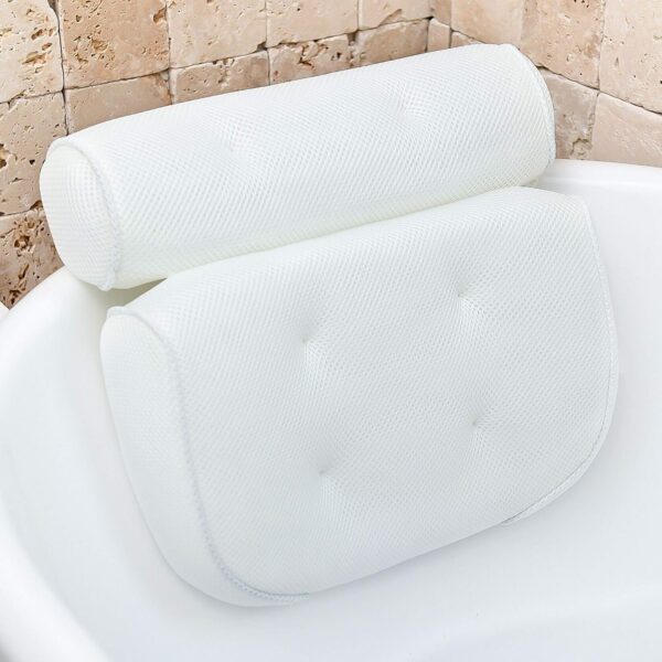 Bathtub Pillow for Neck and Shoulder - Spa Bath Pillows for Tub Neck and Back Support - Perfect Bath Accessories for Women - Relaxing Luxe Bath - Ideal Bath Gift Set for Women - Home Spa Products - Image 2