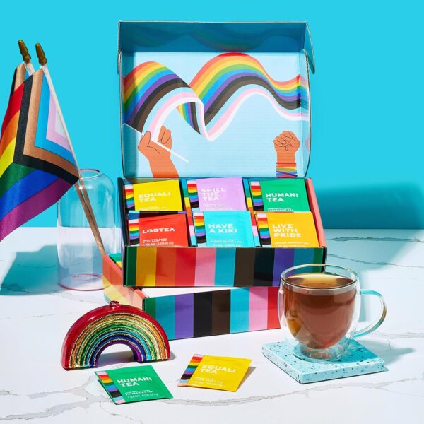 Thoughtfully Gourmet, Pride Love is Love Tea Gift Set, Includes 6 Flavors of Tea with Uplifting LGBTQIA+ Quotes, Makes Great Pride Gifts, Set of 90 - Image 5