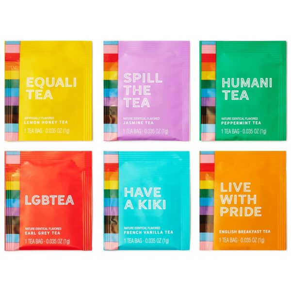 Thoughtfully Gourmet, Pride Love is Love Tea Gift Set, Includes 6 Flavors of Tea with Uplifting LGBTQIA+ Quotes, Makes Great Pride Gifts, Set of 90 - Image 4