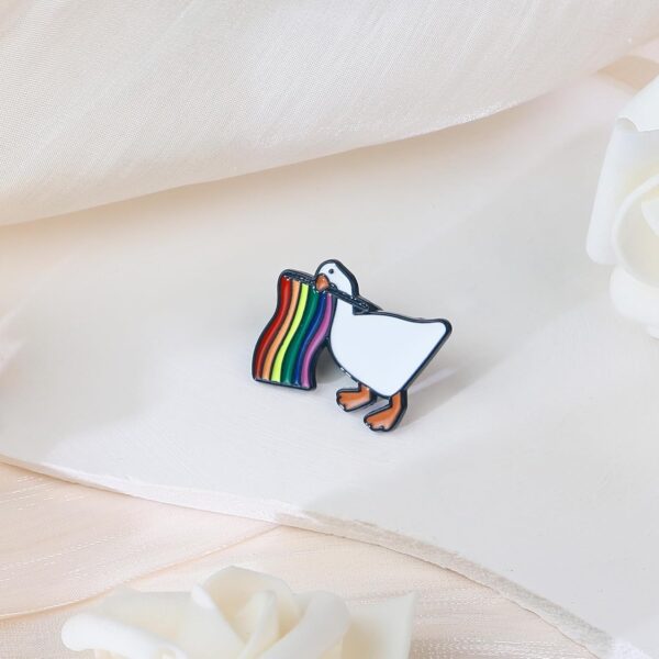 Smilebelle Pride Pin as Pride Accessories, LGBTQ Pin as Pride Gifts, Ally Pin for Lesbian Gay Communities, Goose Enamel Bi Pride Pin as Rainbow Jewelry for Outfits Backpack Hat Decoration - Image 7