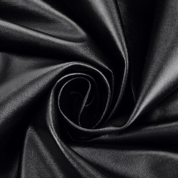 PU Fabric Leather 2 Yards 58" x 72", 0.9mm Thick Faux Synthetic Leather Material Sheets for Upholstery Crafts, DIY Sewings, Sofa, Handbag, Hair Bows Decorations (Black_Smooth Surface_2 Yards) - Image 5