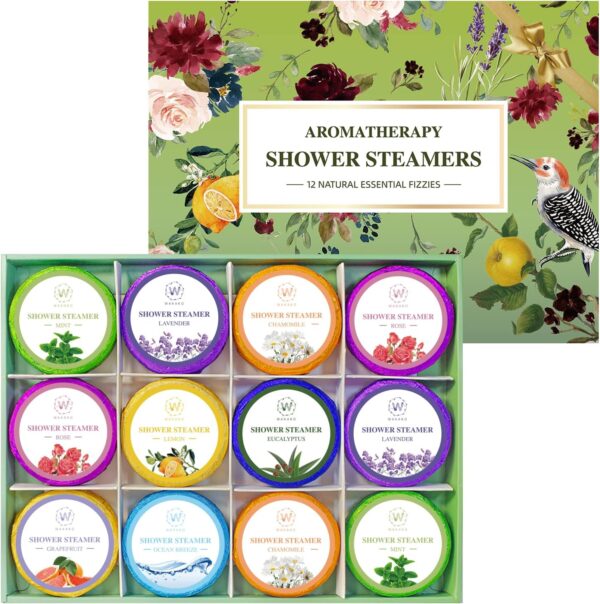 Shower Steamers Aromatherapy 12 Pack -Shower Bombs with Essential Oils Christmas Gifts for Women Stocking Stuffers Home Spa Self Care Relaxation Stress Relief Birthday Gifts for Women Man - Image 2