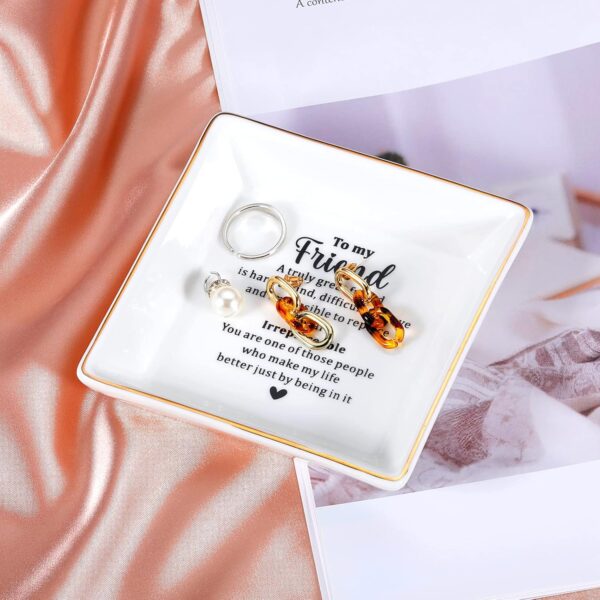 Womens Gifts for Christmas Friendship Gifts for Women Friends Ring Dish Jewelry Tray Best Friends Gifts for Women Sister Birthday Gifts for Sister Friendship Friend Gifts for Women Sentimental Gifts - Image 5