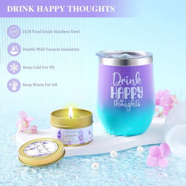 LUCOTIYA Birthday Gifts for Women, Self Care Gifts for Women Get Well Soon Gifts Basket, Lavender Relaxing Spa Gifts Basket, Unique for Women, Mom, Friends, Sister, Grandma Luxury - Image 4