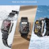 Smart Watches for Men - 2.01'' HD Display, 80 Days Long Battery, IP68 Waterproof, Bluetooth Call, 100 Sport Modes Fitness Tracker Watch, Heart Rate/Blood Oxygen/Sleep Monitor Smart Watch for Android - Image 3