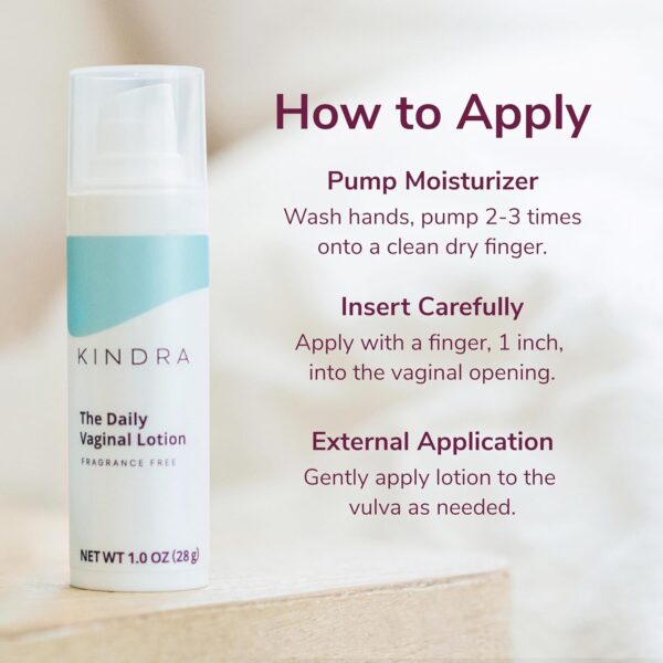 Kindra Daily V Moisturizer Lotion - FSA HSA Eligible Vaginal Cream For Vaginal Dryness And Discomfort - Hormone Free, Gyn Tested, pH-balanced, Doctor Recommended - 60 Applications - Image 6