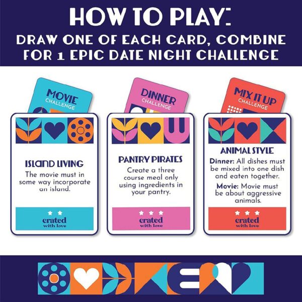 Date Night Ideas Generator Card Game - 100,000 Exciting Dinner Movie Challenges for Couples, Unique Gifts for Bridal Shower, Marriage, Newlywed, Ultimate Date Night for Adventure, Romance, Intimacy - Image 7