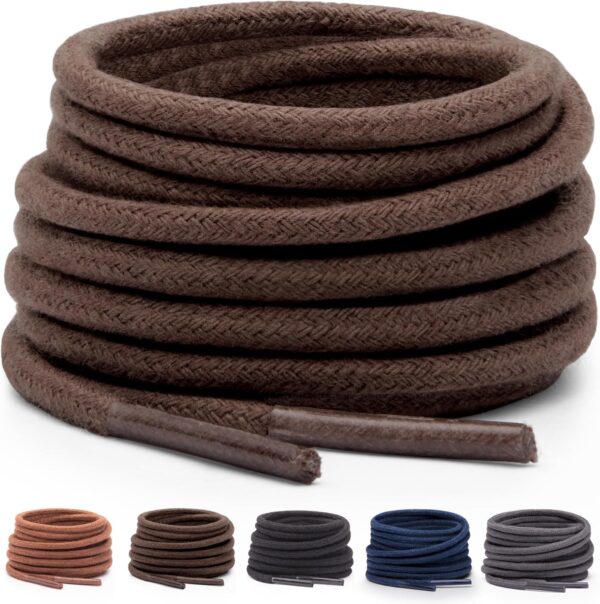 Miscly Shoe Laces for Dress Shoes - Round Oxford Shoelaces for Men - Multiple Lengths and Colors Available - Image 2