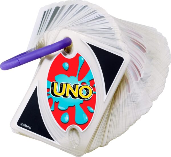 Mattel Games ​UNO Splash Card Game for Outdoor Camping, Travel & Family Nights with Water-Resistent Plastic Cards - Image 5