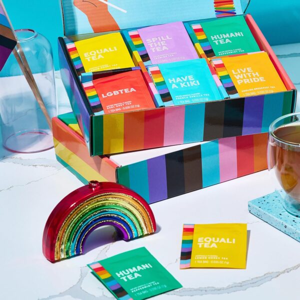 Thoughtfully Gourmet, Pride Love is Love Tea Gift Set, Includes 6 Flavors of Tea with Uplifting LGBTQIA+ Quotes, Makes Great Pride Gifts, Set of 90 - Image 6