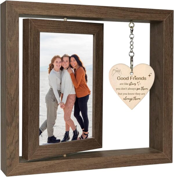 Good Friends Are Like Stars - You Don't Always See Them - But You Know They're Always There Best Friend Picture Frame Gifts for Women Besties BFF, Best Friend Birthday Gifts Going Away Gifts - Image 2