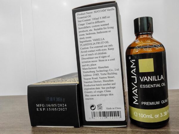 Vanilla Essential Oil 100ML, Pure Essential Oils for Massage, Diffusers, Vanilla Oil Fragrance Oil for Soap Candle Making (3.38FL.OZ Bottle) - Image 9