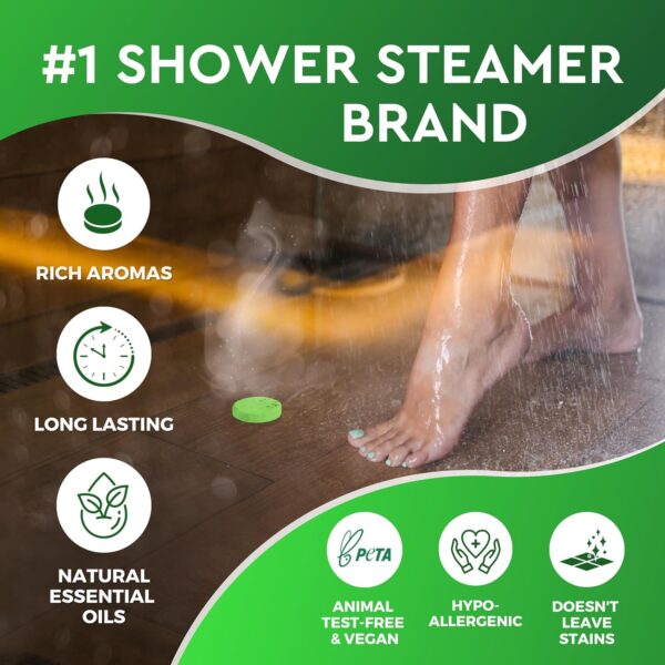 Cleverfy Shower Steamers Aromatherapy 18 Pack - Eucalyptus & Mint Shower Bombs with Natural Essential Oils - Relieve Sinus Congestion, Relaxation & Refresh - Self Care Gifts for Women & Men - Image 5