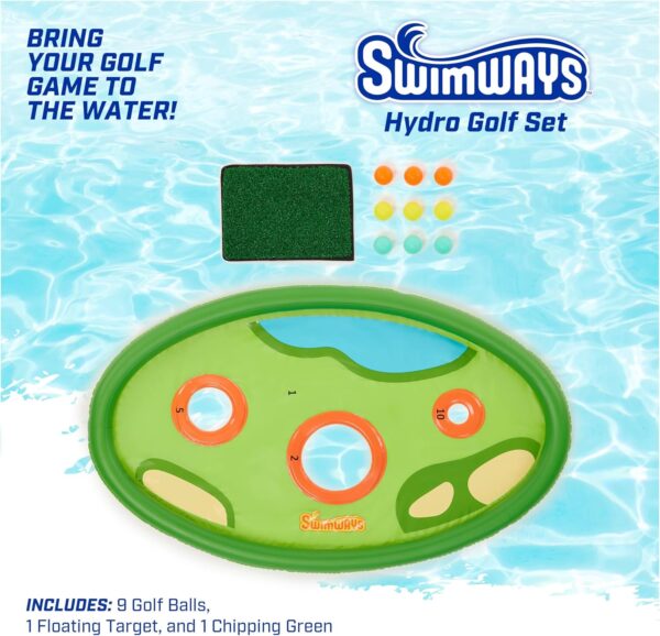 SwimWays Hydro Golf, Pool Toys for Kids and Adults, Floating Swimming Pool Game with Golf Balls and Chipping Green, Outdoor Toys for Kids Aged 5 & Up - Image 3