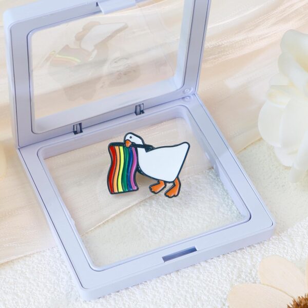 Smilebelle Pride Pin as Pride Accessories, LGBTQ Pin as Pride Gifts, Ally Pin for Lesbian Gay Communities, Goose Enamel Bi Pride Pin as Rainbow Jewelry for Outfits Backpack Hat Decoration - Image 8