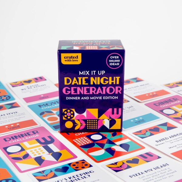 Date Night Ideas Generator Card Game - 100,000 Exciting Dinner Movie Challenges for Couples, Unique Gifts for Bridal Shower, Marriage, Newlywed, Ultimate Date Night for Adventure, Romance, Intimacy - Image 8