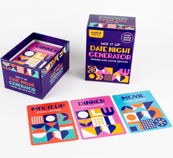 Date Night Ideas Generator Card Game - 100,000 Exciting Dinner Movie Challenges for Couples, Unique Gifts for Bridal Shower, Marriage, Newlywed, Ultimate Date Night for Adventure, Romance, Intimacy - Image 3