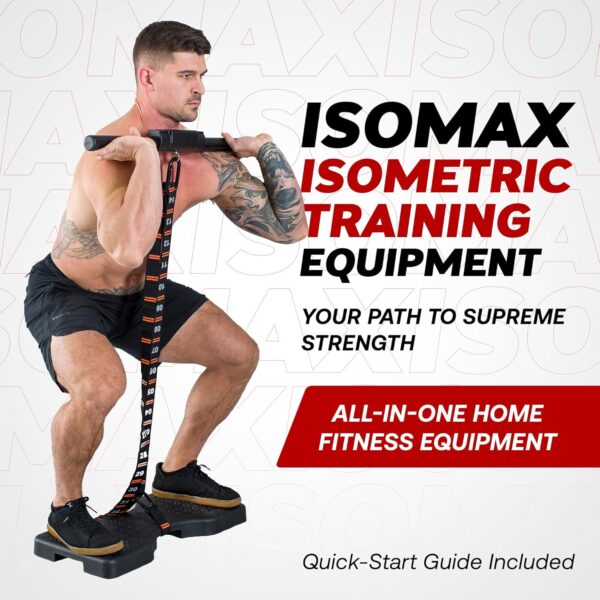 Isomax Isometric Training Equipment, Barbell with Digital Force Generation Meter, Isometric Handgrip for At Home Workouts, Isometric Exercise Equipment and All In One Workout Machine - Image 3