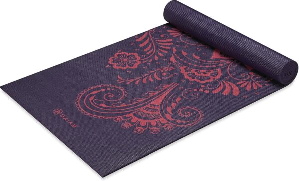 Gaiam Yoga Mat - Premium 6mm Print Extra Thick Non Slip Exercise & Fitness Mat for All Types of Yoga, Pilates & Floor Workouts (68"L x 24"W x 6mm Thick) - Image 2