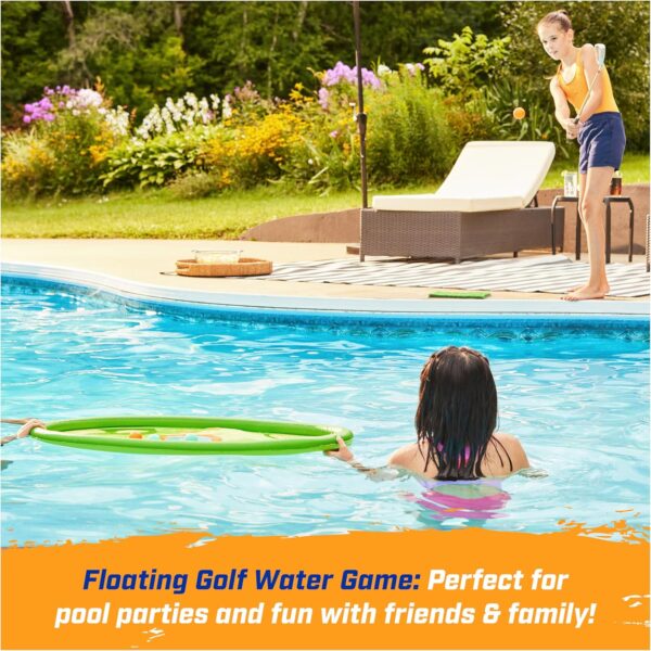 SwimWays Hydro Golf, Pool Toys for Kids and Adults, Floating Swimming Pool Game with Golf Balls and Chipping Green, Outdoor Toys for Kids Aged 5 & Up - Image 8