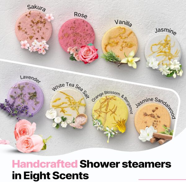 Shower Steamers Aromatherapy SWCANDY 8 Pack Christmas Gifts for Women, Her, Mom, Men Natural Essential Oil Home Spa Self Care Stress Relief Relaxation Bath Bombs Stocking Stuffers Valentines Day Gifts - Image 7